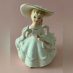 Vintage Ceramic Lady Planter